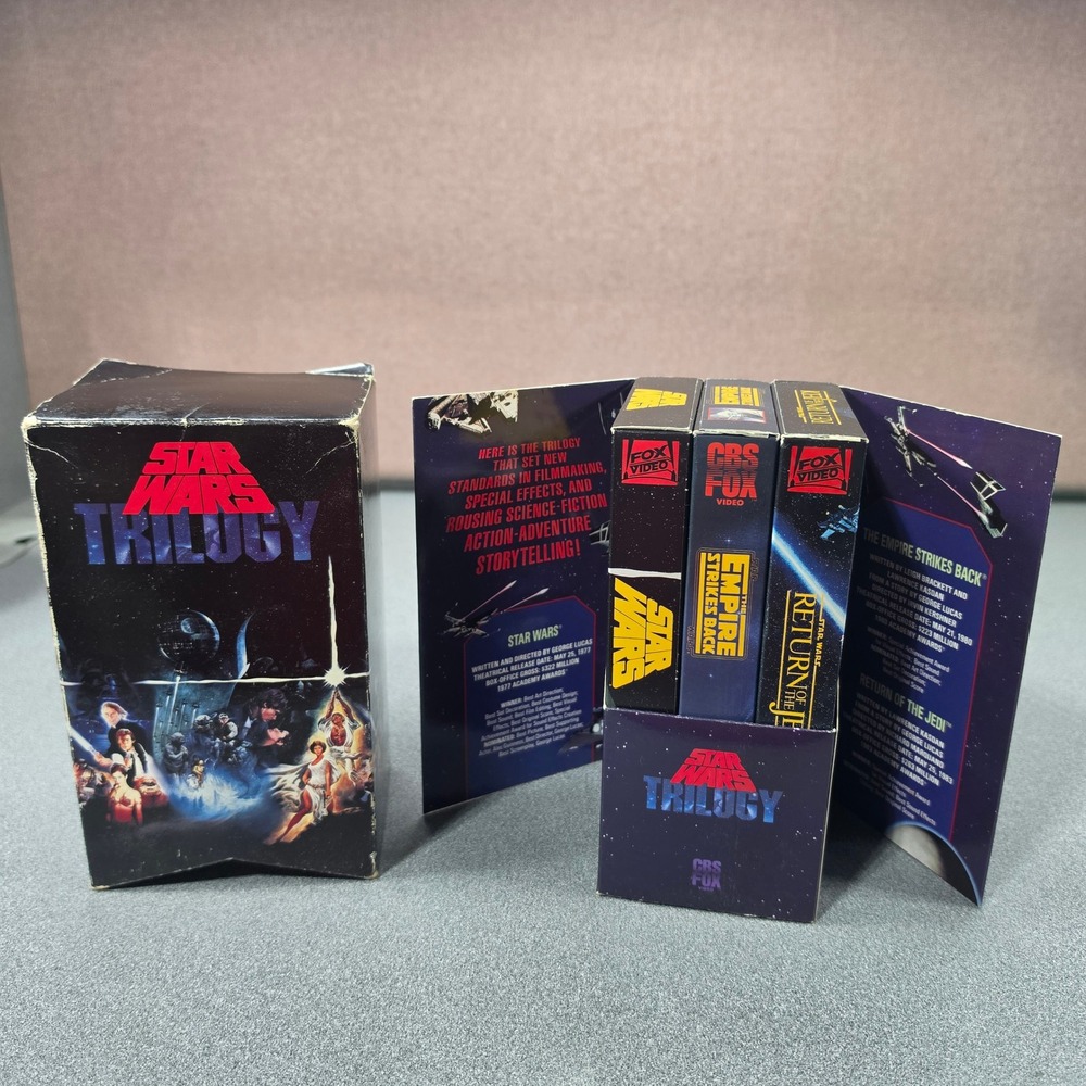 Star Wars, Empire Strikes Back, Return of the Jedi VHS Trilogy CBS FOX